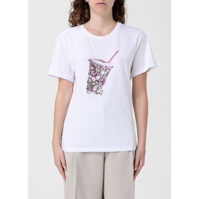 Liujo T-shirts in cotone stampata con strass Bianco Taglia M Liujo T-shirts in cotone stampata con strass Bianco Taglia M