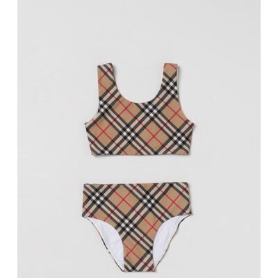 Burberry Bikini Kids in poliammide con motivo Check Beige Taglia 12 Burberry Bikini Kids in poliammide con motivo Check Beige Taglia 12