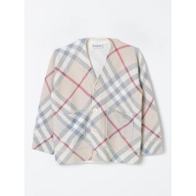 Burberry Cardigan in lana check Tortora Taglia 6 Burberry Cardigan in lana check Tortora Taglia 6
