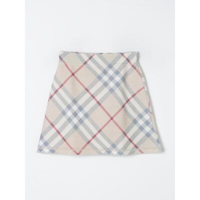 Burberry Gonna in lana merino check Tortora Taglia 8 Burberry Gonna in lana merino check Tortora Taglia 8