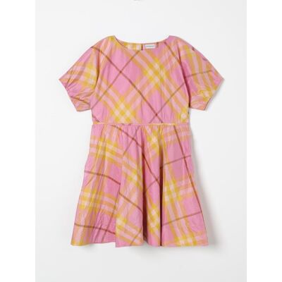 Burberry Abito check in seta Rosa Taglia 14 Burberry Abito check in seta Rosa Taglia 14