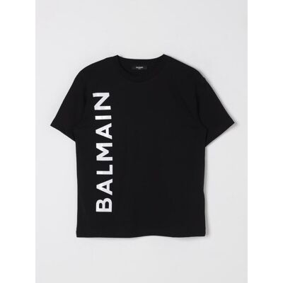 Balmain T-shirt in cotone con logo Nero Taglia 12 Balmain T-shirt in cotone con logo Nero Taglia 12