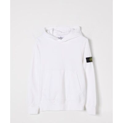 Stone Island Felpa con cappuccio basic Bianco Taglia 8 Stone Island Felpa con cappuccio basic Bianco Taglia 8