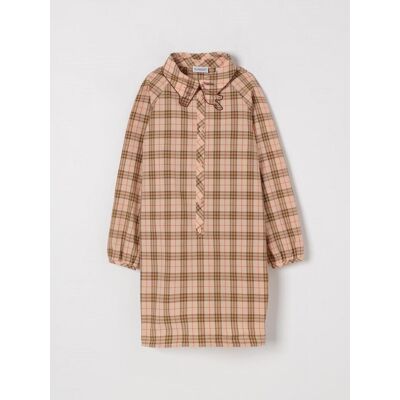 Burberry Abito in cotone chemisier check Beige Taglia 12 Burberry Abito in cotone chemisier check Beige Taglia 12