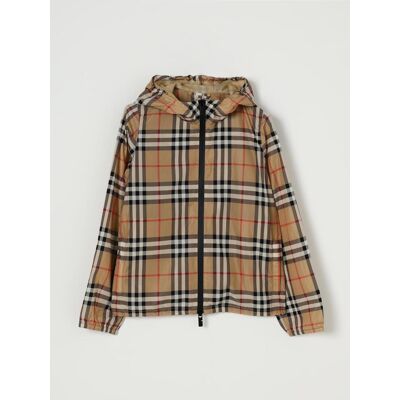 Burberry Giacca in nylon check Beige Taglia 10 Burberry Giacca in nylon check Beige Taglia 10