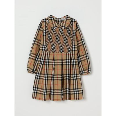 Burberry Abito in cotone check Beige Taglia 8 Burberry Abito in cotone check Beige Taglia 8