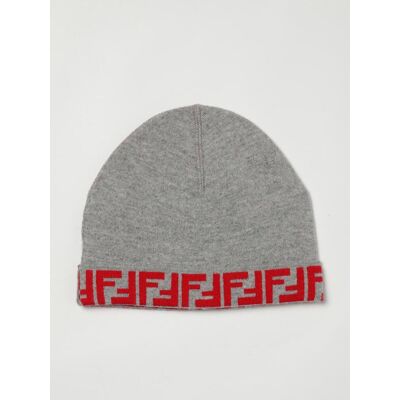 Fendi Cappello FF in lana con monogram jacquard Grigio Taglia 3 Fendi Cappello FF in lana con monogram jacquard Grigio Taglia 3