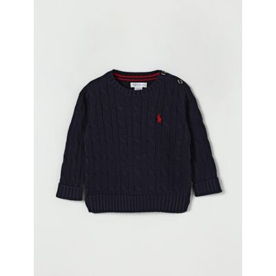 Ralph Lauren Maglione a girocollo in cotone con logo Blue Navy Taglia 24M Ralph Lauren Maglione a girocollo in cotone con logo Blue Navy Taglia 24M