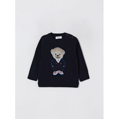 Jeckerson Maglia a girocollo in misto lana Orsetto Blue Taglia 12M Jeckerson Maglia a girocollo in misto lana Orsetto Blue Taglia 12M