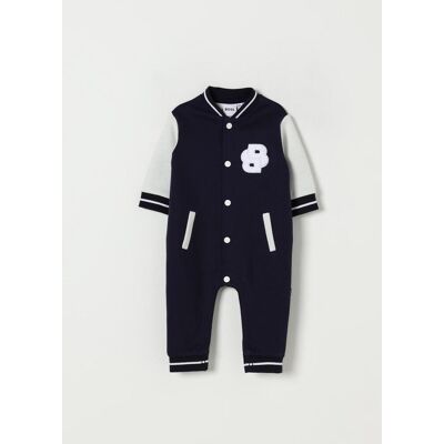 Boss Tuta in cotone con logo Blue Navy Taglia 18M Boss Tuta in cotone con logo Blue Navy Taglia 18M