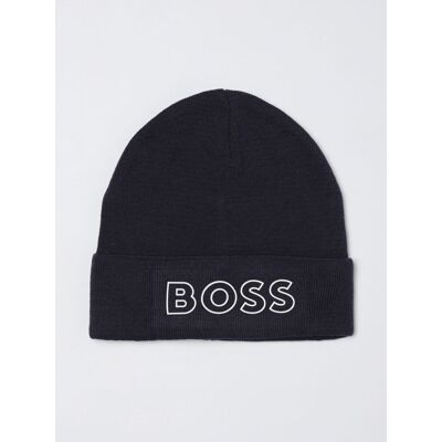 Boss Cappello in maglia con logo Blue Navy Taglia 4 Boss Cappello in maglia con logo Blue Navy Taglia 4