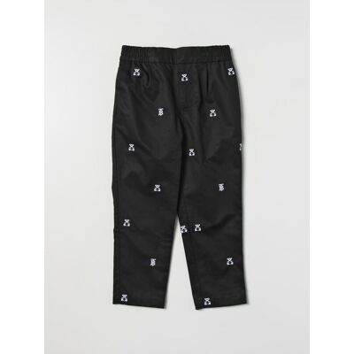 Burberry Pantalone in cotone con monogram ricamato Nero Taglia 10 Burberry Pantalone in cotone con monogram ricamato Nero Taglia 10