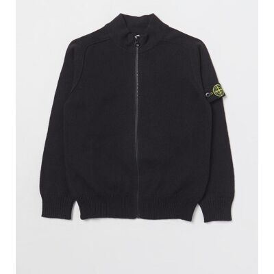 Stone Island Cardigan in cotone con logo Blue Taglia 8 Stone Island Cardigan in cotone con logo Blue Taglia 8