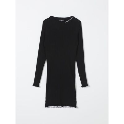 Balmain Abito con logo jacquard in cotone Nero Taglia 12 Balmain Abito con logo jacquard in cotone Nero Taglia 12