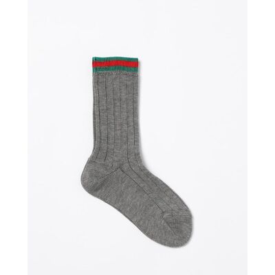 Gucci Calze Web in cotone Grigio Taglia 8 Gucci Calze Web in cotone Grigio Taglia 8