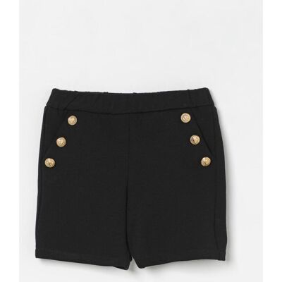 Balmain Pantaloncino 6 bottoni in viscosa Nero Taglia 18M Balmain Pantaloncino 6 bottoni in viscosa Nero Taglia 18M