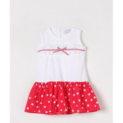 Monnalisa Abito in cotone a pois Rosso Taglia 12M Monnalisa Abito in cotone a pois Rosso Taglia 12M