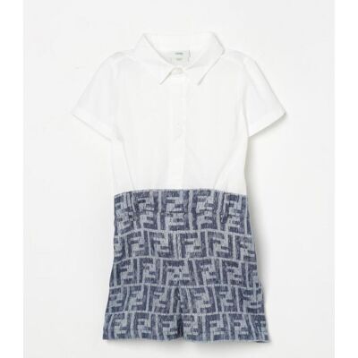 Fendi Tuta in cotone FF Blue Taglia 6M Fendi Tuta in cotone FF Blue Taglia 6M