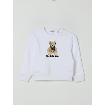 Burberry Felpa a girocollo in cotone con orsetto Thomas Bianco Taglia 4 Burberry Felpa a girocollo in cotone con orsetto Thomas Bianco Taglia 4
