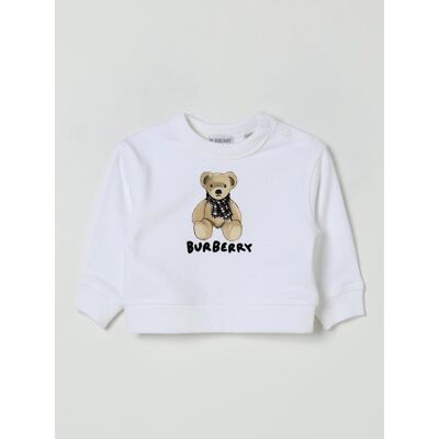 Burberry Felpa a girocollo in cotone con orsetto Thomas Bianco Taglia 12M Burberry Felpa a girocollo in cotone con orsetto Thomas Bianco Taglia 12M