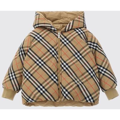 Burberry Piumino in nylon reversibile check Sabbia Taglia 8 Burberry Piumino in nylon reversibile check Sabbia Taglia 8