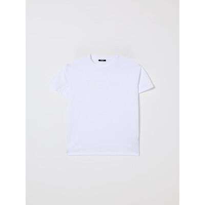 Balmain T-shirt in cotone con logo Bianco Taglia 14 Balmain T-shirt in cotone con logo Bianco Taglia 14