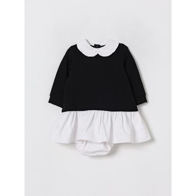 Balmain Abito in cotone con culotte Nero Taglia 12M Balmain Abito in cotone con culotte Nero Taglia 12M