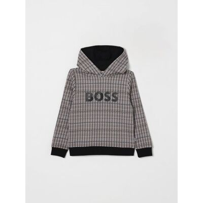 Boss Felpa con cappuccio in misto cotone Nero Taglia 12 Boss Felpa con cappuccio in misto cotone Nero Taglia 12
