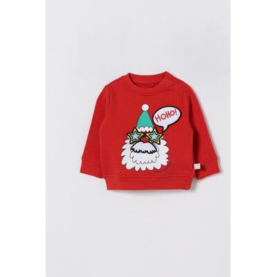 Stella McCartney Felpa in cotone con stampa Rosso Taglia 6M Stella McCartney Felpa in cotone con stampa Rosso Taglia 6M