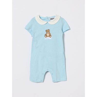 Moschino Tuta in cotone con stampa Teddy Bear Celeste Taglia 12M Moschino Tuta in cotone con stampa Teddy Bear Celeste Taglia 12M
