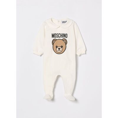Moschino Tuta in cotone Teddy Bear Bianco Taglia 3M Moschino Tuta in cotone Teddy Bear Bianco Taglia 3M