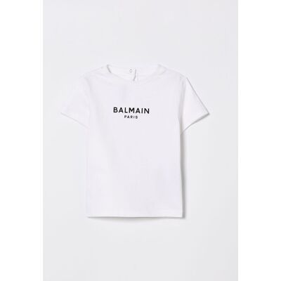 Balmain T-shirt in cotone con logo Bianco Taglia 18M Balmain T-shirt in cotone con logo Bianco Taglia 18M