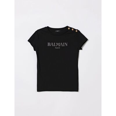Balmain T-shirt in cotone con logo Nero Taglia 13 Balmain T-shirt in cotone con logo Nero Taglia 13
