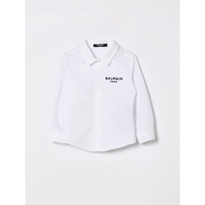 Balmain Camicia in cotone con logo Bianco Taglia 24M Balmain Camicia in cotone con logo Bianco Taglia 24M