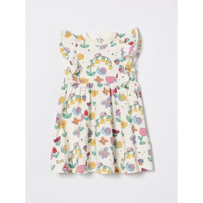 Stella McCartney Abito mini in cotone con stampa grafica Avorio Taglia 12M Stella McCartney Abito mini in cotone con stampa grafica Avorio Taglia 12M