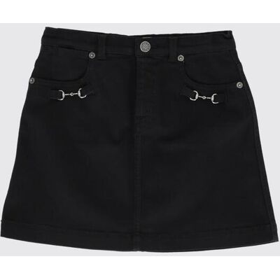 Gucci Minigonna da bambina in denim di cotone con dettaglio Horsebit Grigio Taglia 12 Gucci Minigonna da bambina in denim di cotone con dettaglio Horsebit Grigio Taglia 12