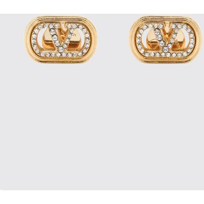 Valentino Garavani Orecchini VLogo Signature in ottone con strass incastonati Oro Taglia OS Valentino Garavani Orecchini VLogo Signature in ottone con strass incastonati Oro Taglia OS