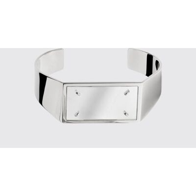 Maison Margiela Bracciale in ottone Silver Taglia 2 Maison Margiela Bracciale in ottone Silver Taglia 2