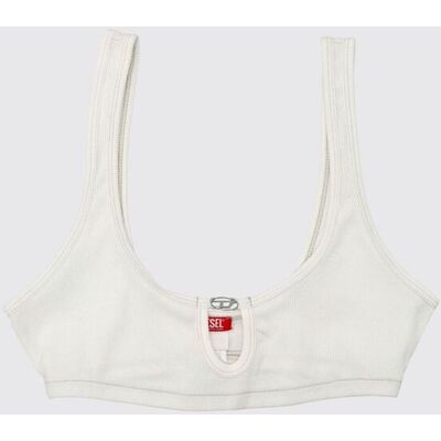 Diesel Reggiseno in cotone con logo florence-dnm Bianco Taglia M Diesel Reggiseno in cotone con logo florence-dnm Bianco Taglia M