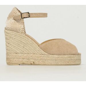 Castañer Sandalo Bianca in canvas di cotone Beige Taglia 41 Castañer Sandalo Bianca in canvas di cotone Beige Taglia 41