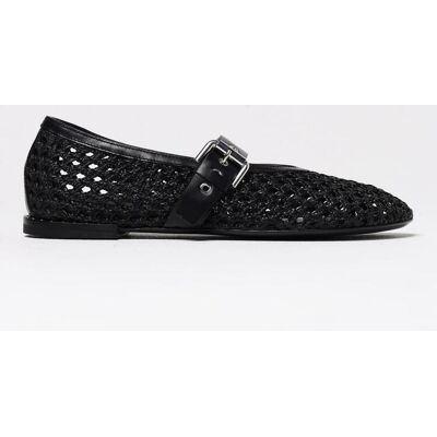 Premiata Ballerina in rafia traforata ed intrecciata Nero Taglia 41 Premiata Ballerina in rafia traforata ed intrecciata Nero Taglia 41