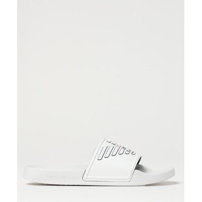 Emporio Armani Sliders in pelle sintetica Bianco Taglia 39 Emporio Armani Sliders in pelle sintetica Bianco Taglia 39