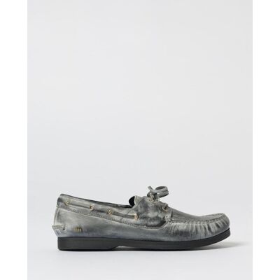 Golden Goose Mocassino da barca Dada Star in pelle used Nero Taglia 28 Golden Goose Mocassino da barca Dada Star in pelle used Nero Taglia 28