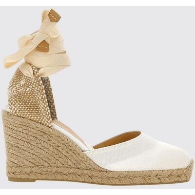 Castañer Espadrillas Carina in canvas di cotone Bianco Taglia 37 Castañer Espadrillas Carina in canvas di cotone Bianco Taglia 37