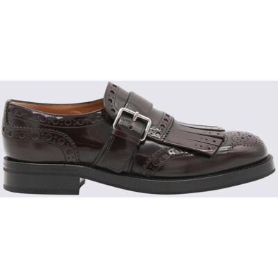Church's Monk Strap in pelle spazzolata con motivo brogue Bordeaux Taglia 41 Church's Monk Strap in pelle spazzolata con motivo brogue Bordeaux Taglia 41