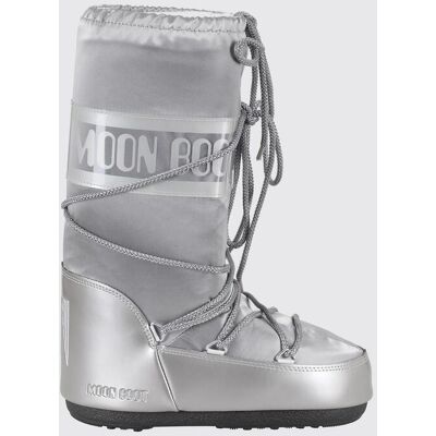 Moon Boot Stivale da neve MB Icon in nylon e gomma Silver Taglia 35 Moon Boot Stivale da neve MB Icon in nylon e gomma Silver Taglia 35