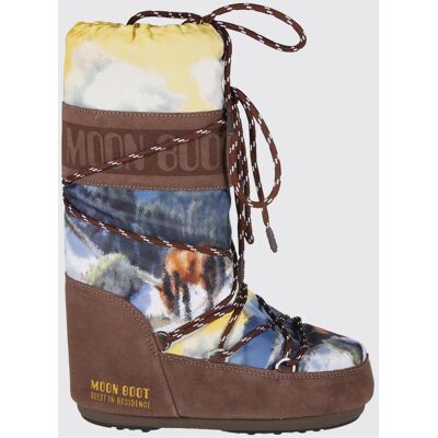 Moon Boot Stivale da neve Icon Low Guest In Residence x in camoscio e nylon Cacao Taglia 35 Moon Boot Stivale da neve Icon Low Guest In Residence x in camoscio e nylon Cacao Taglia 35