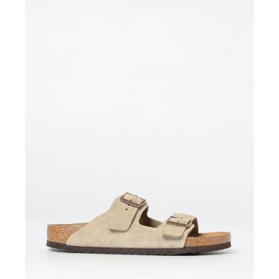 Birkenstock Sandalo Arizona in camoscio Beige Taglia 40 Birkenstock Sandalo Arizona in camoscio Beige Taglia 40