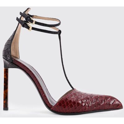 Tom Ford Décolleté in pelle stampa cocco Rosso Taglia 39 Tom Ford Décolleté in pelle stampa cocco Rosso Taglia 39