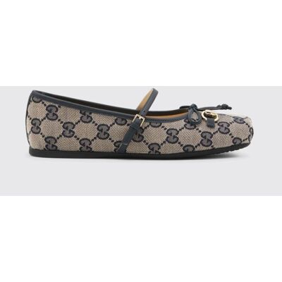 Gucci Ballerina in canvas con monogram GG jacquard Beige Taglia 29 Gucci Ballerina in canvas con monogram GG jacquard Beige Taglia 29